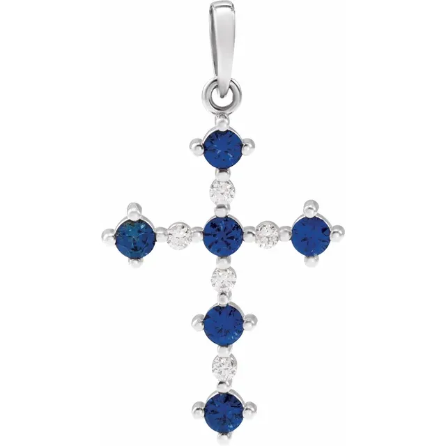 Pulakita 0.62 Carat Blue Sapphire Prong Set  Necklace
