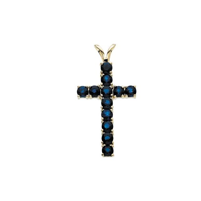 Puloma Blue Sapphire 4 Prong  Necklace