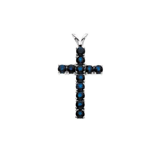 Puloma 1.80 Carat Blue Sapphire 4 Prong  Necklace