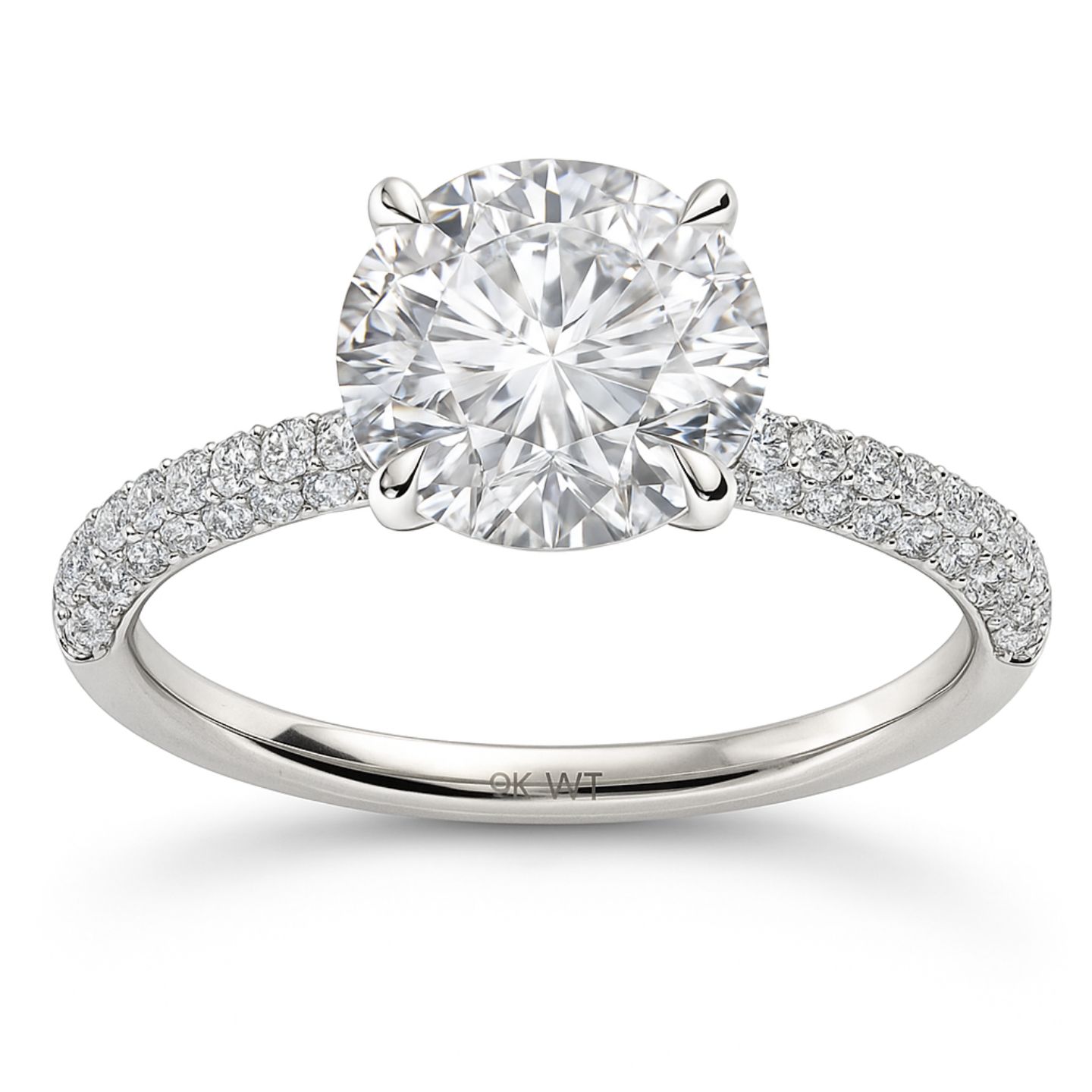 Cleva Natural 4 Prong  Diamond Ring