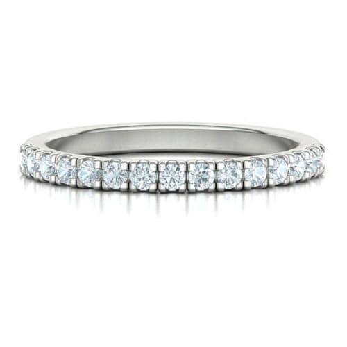 0.25 Ct Lab-Created Round Cut Ekaterini  Diamond Rings in 9K White Gold