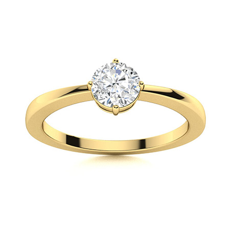 Chermel Natural 4 Prong  Diamond Ring