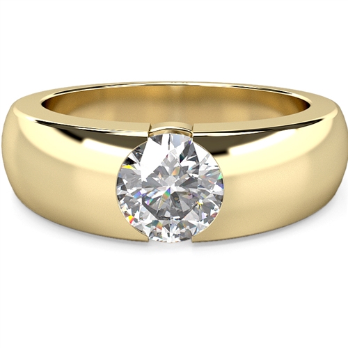 0.1 Ct Lab-Created Round Cut Dreda  Promise Diamond Rings in 9K White Gold