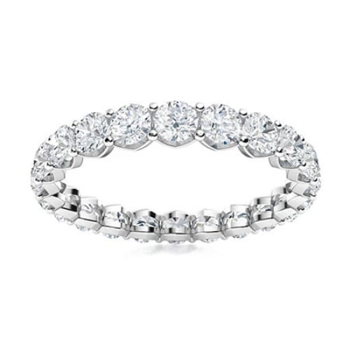 0.5 Ct Natural Round Cut Ellice  Diamond Rings in 9K White Gold