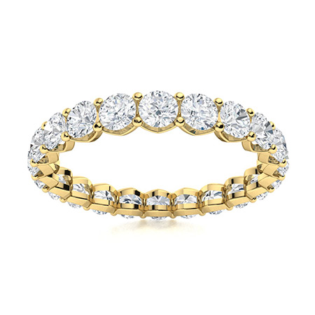 0.5 Ct Natural Round Cut Ellice  Diamond Rings in 9K White Gold