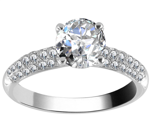 Elpida Natural Prong  Diamond Ring