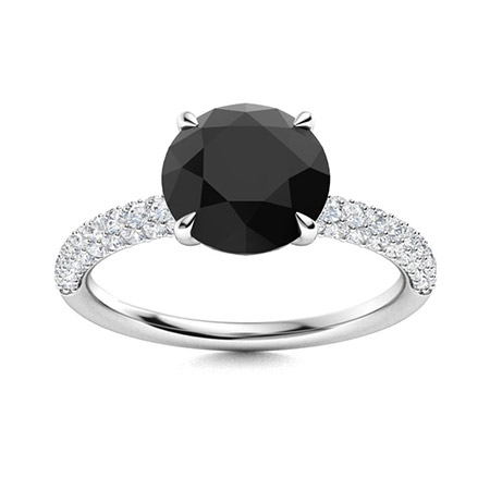 Black Diamond Engagement Ring
