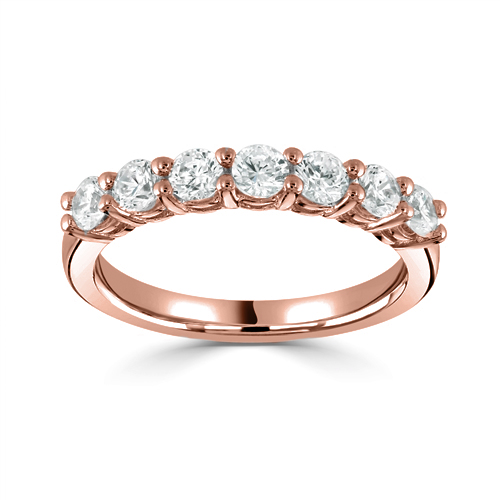 SunshineDiamonds 7 Stone Diamond Diamond Rings in 9K Rose