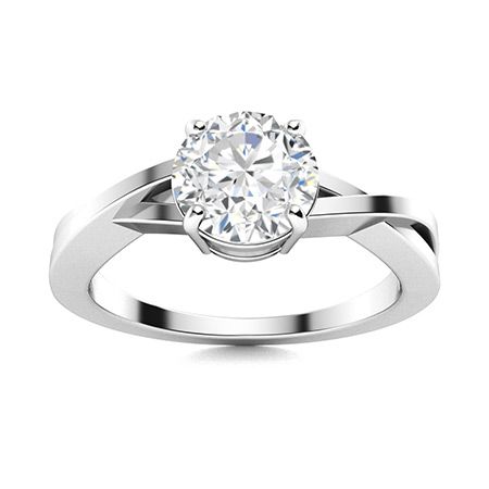 Prong Setting  Round Designer Engagement Ring