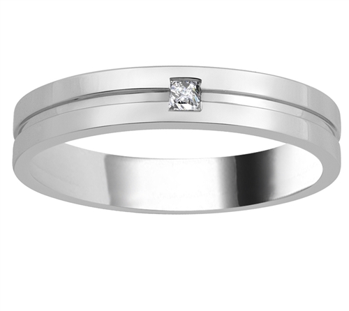 Emily Lab Grown Platinum 4 Prong Mens Diamond Ring