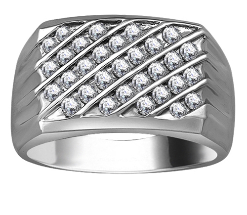 Prong Setting Diamond Mens Ring