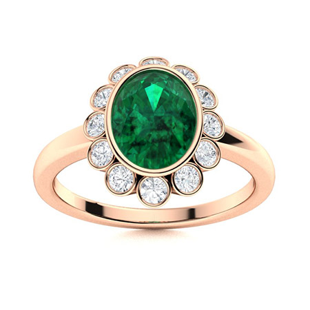 0.5 Ct Emerald Oval Cut Braelynn  in Silver 925