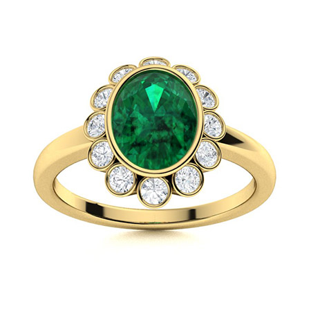 0.5 Ct Emerald Oval Cut Braelynn  in Silver 925