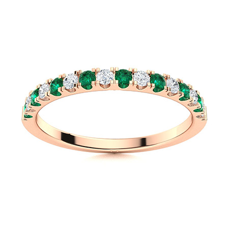 Novi Emerald 4 Prong  Diamond Ring