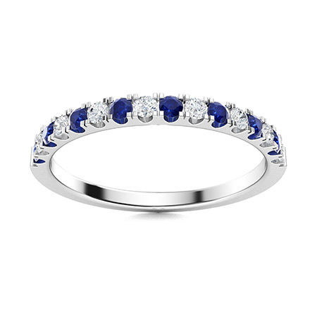 Enim Blue Sapphire Prong  Diamond Ring