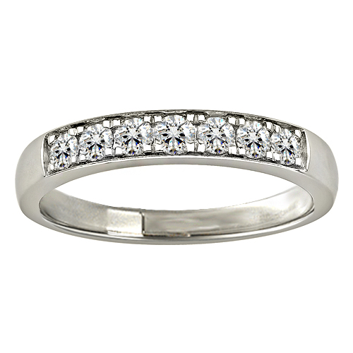 0.35 - 1.45 Carat Brilliant Cut Round Diamond Half Eternity Ring with Channel and Claw Set