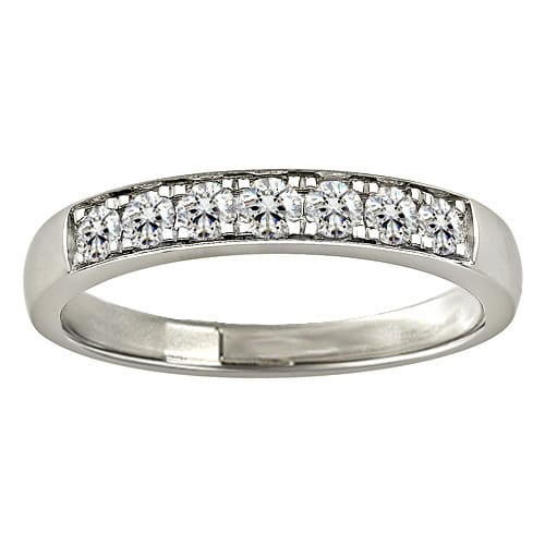 0.35 Ct Lab-Created Round Cut Elease  Diamond Rings in 9K White Gold