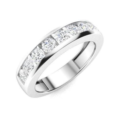 0.3 Ct Lab-Created Round Cut Eilleen  Diamond Rings in 9K White Gold