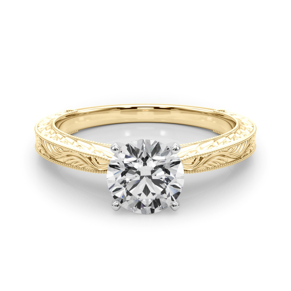 0.2 Ct Lab-Created Diamond Round Cut Baldehiua  Classic Solitaire Engagement Rings in Silver 925