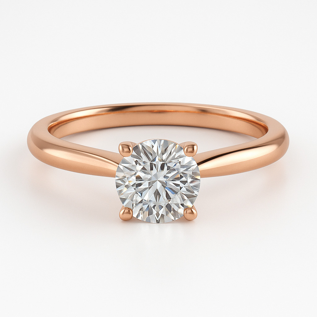 Crystan Natural 4 Prong  Diamond Ring