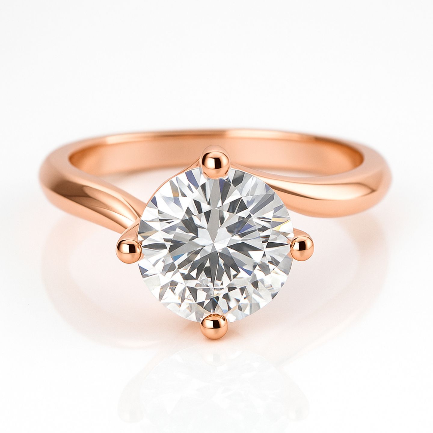 Candyce Natural 4 Prong  Diamond Ring
