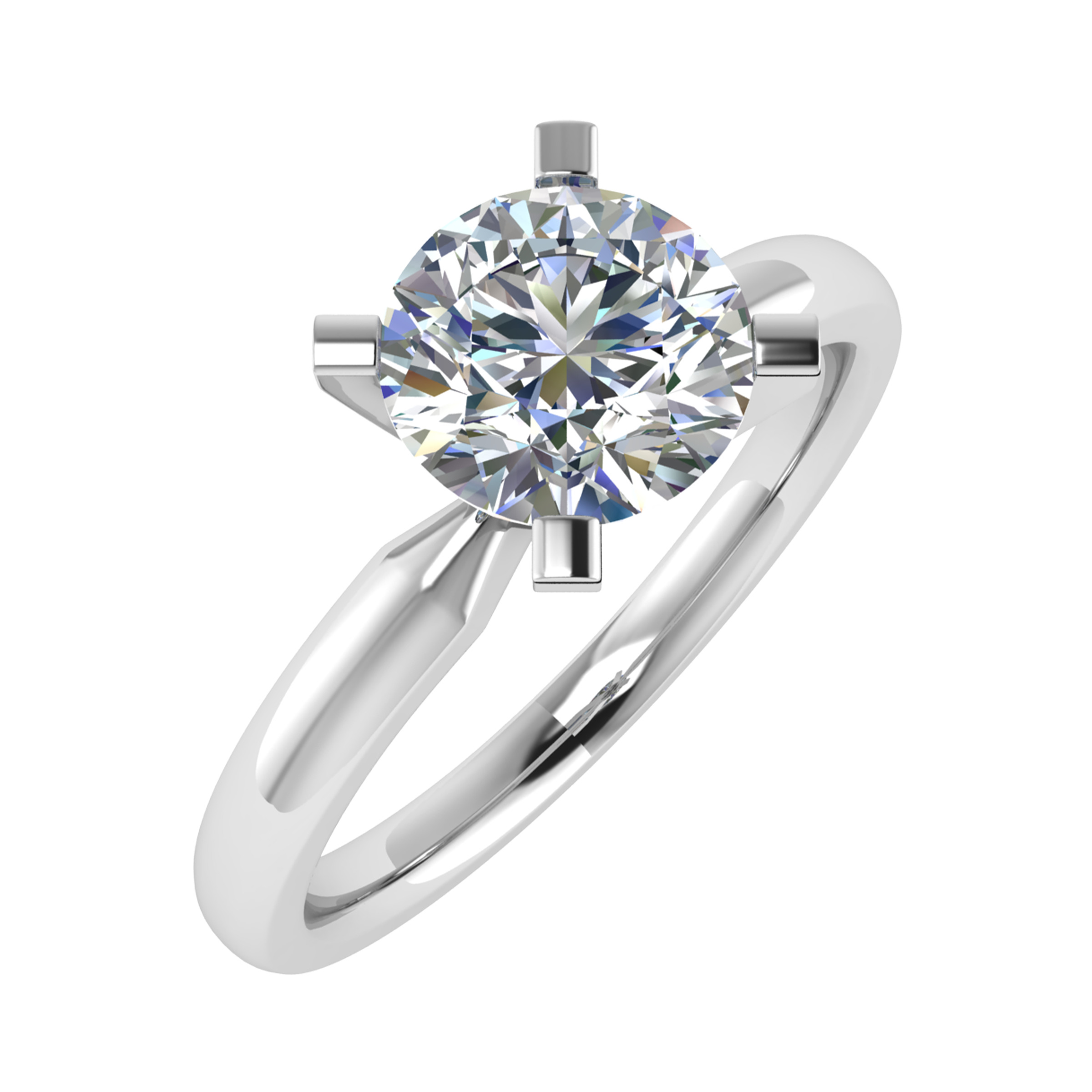 Cadey Natural 4 Prong  Diamond Ring