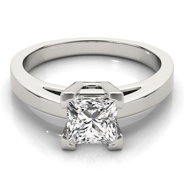 0.2 Ct Lab-Created Princess Cut Cordia  Solitaire Diamond Rings in Silver 925