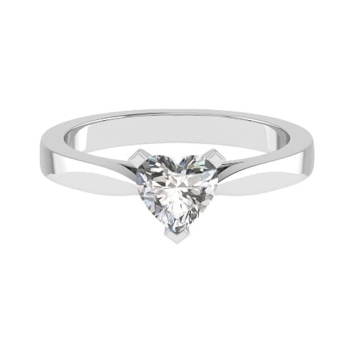 Heart Shaped Solitaire Engagement Ring