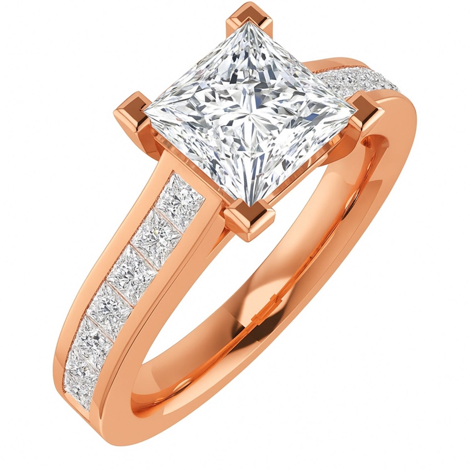 Carrie Natural 4 Prong  Diamond Ring