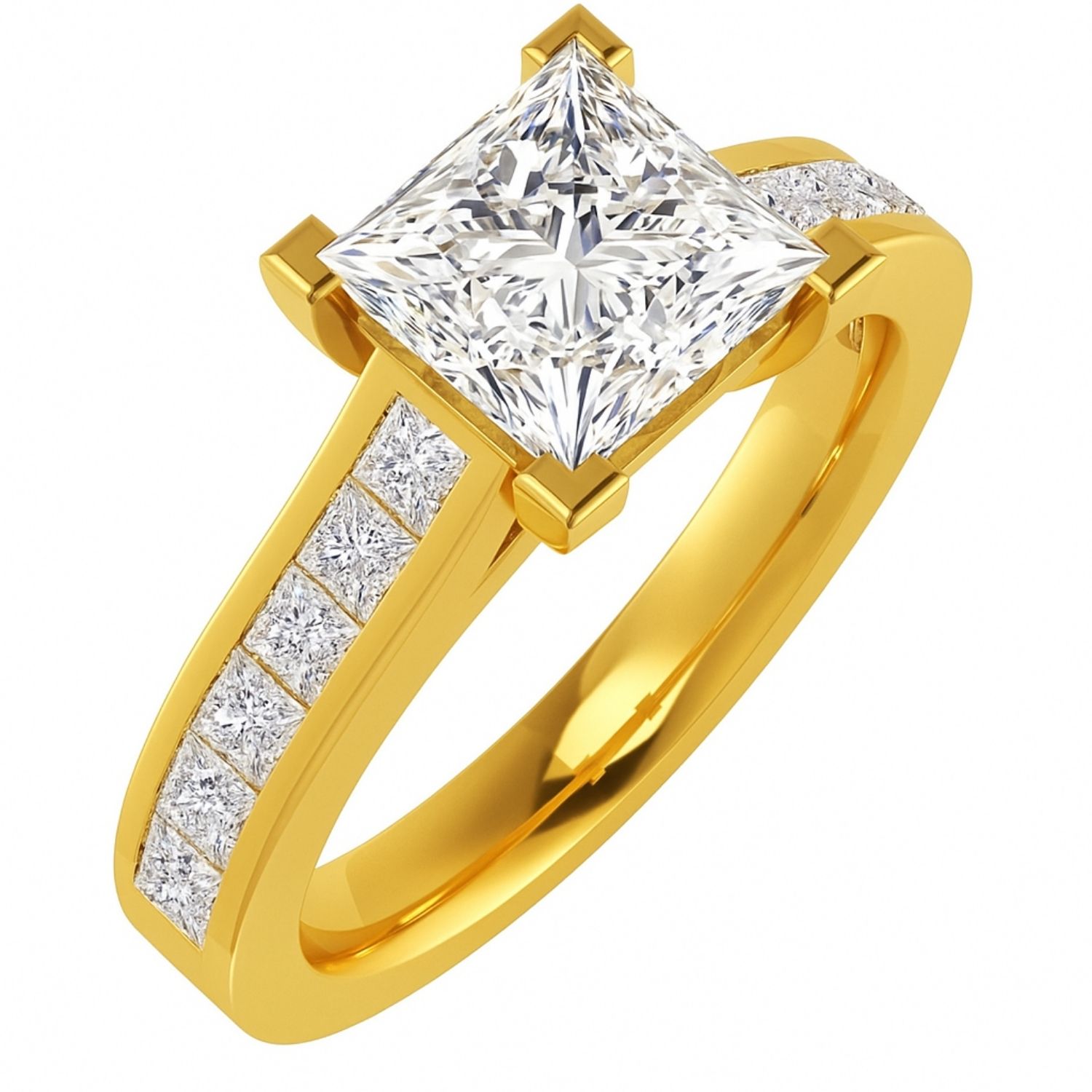 Carrie Natural 4 Prong  Diamond Ring