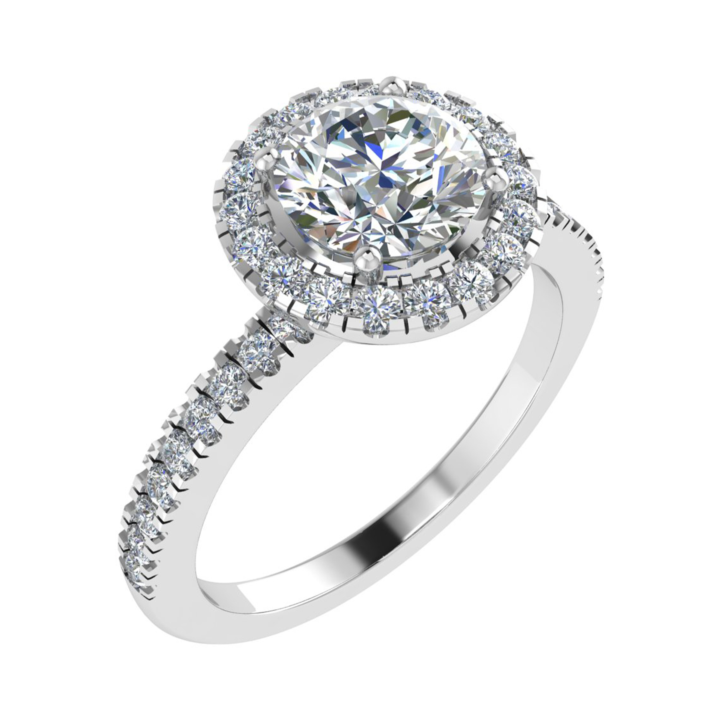 Leah Halo Diamond Engagement Ring