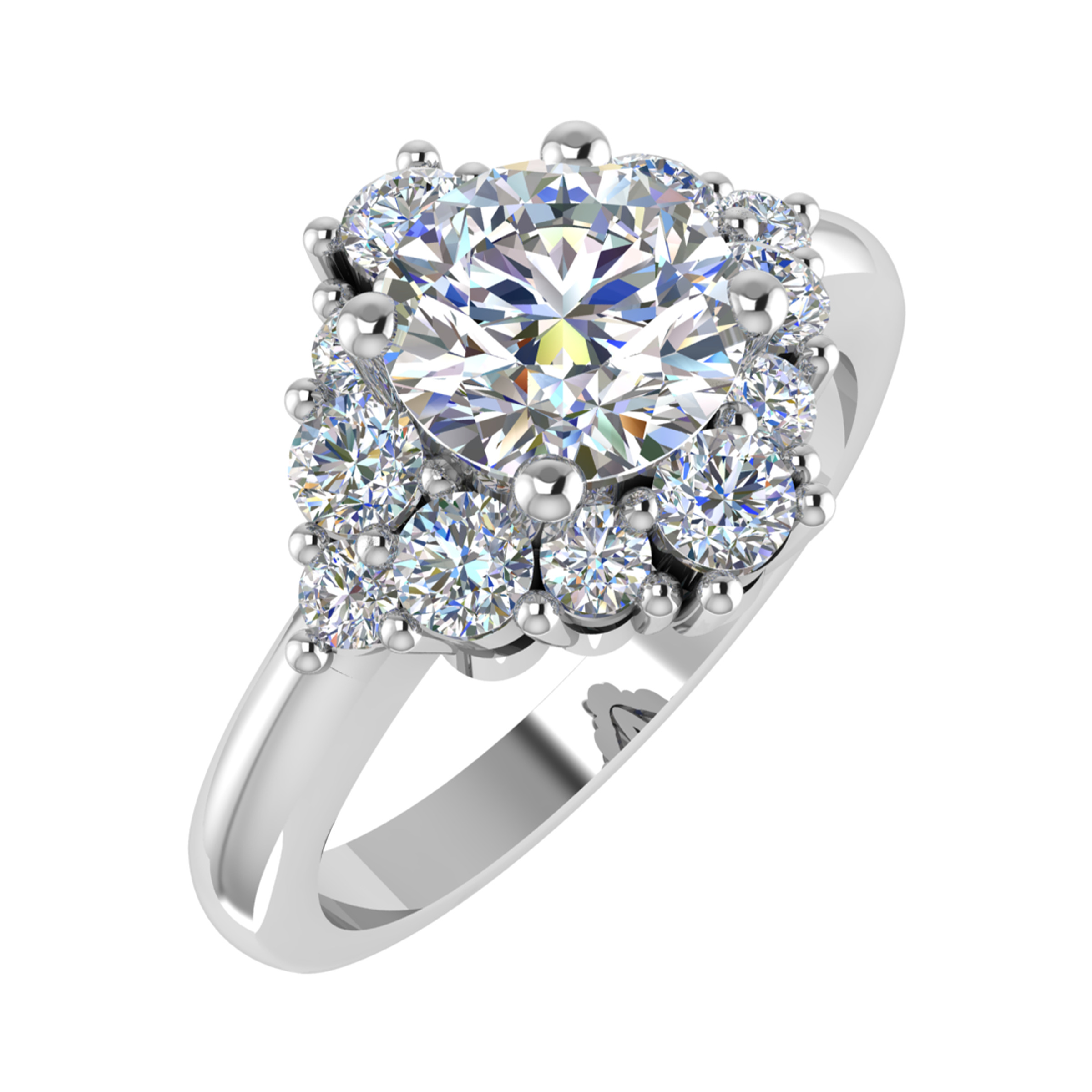 Elyanna Natural 4 Prong  Diamond Ring