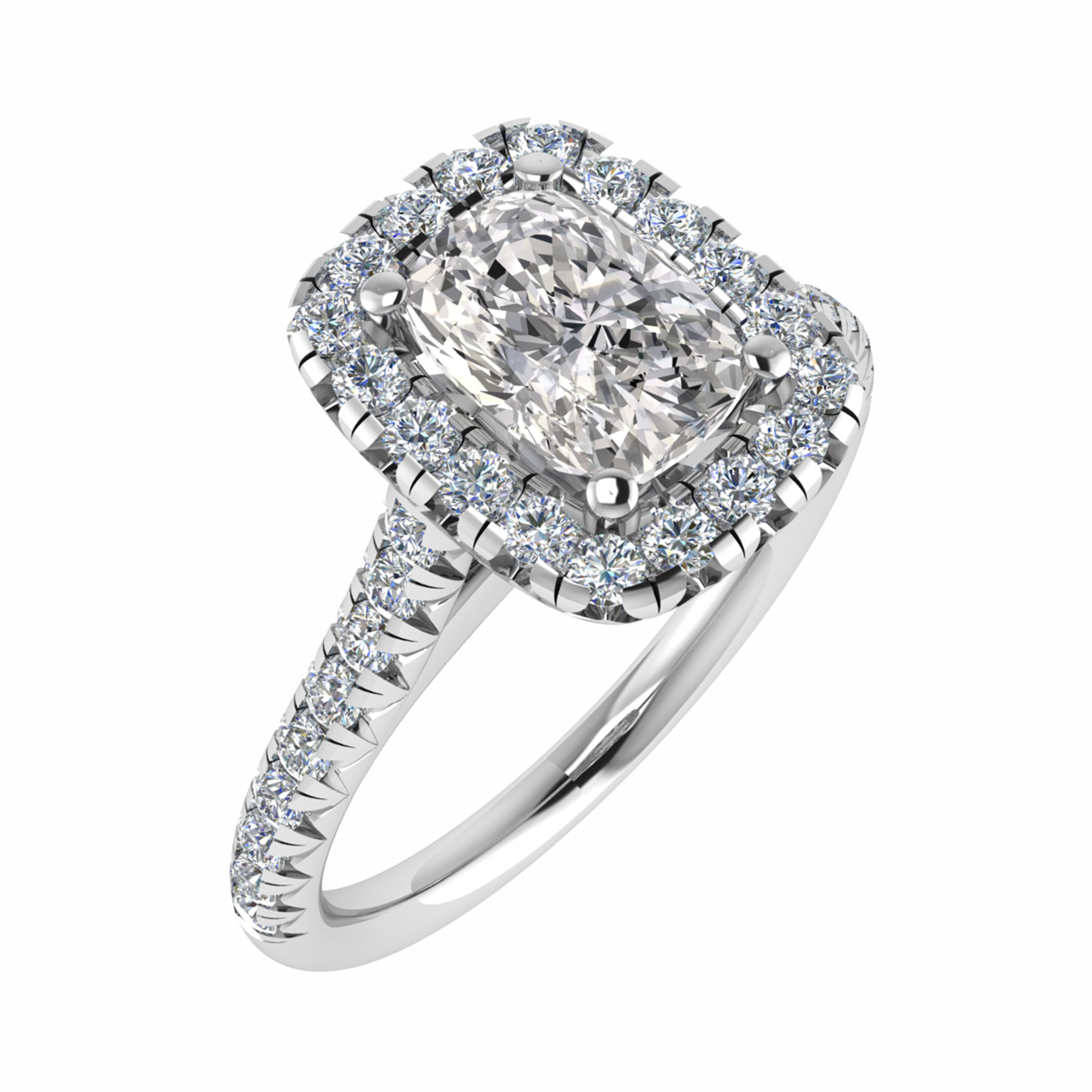 Katherine Lab Grown 4 Prong Cluster Diamond Ring