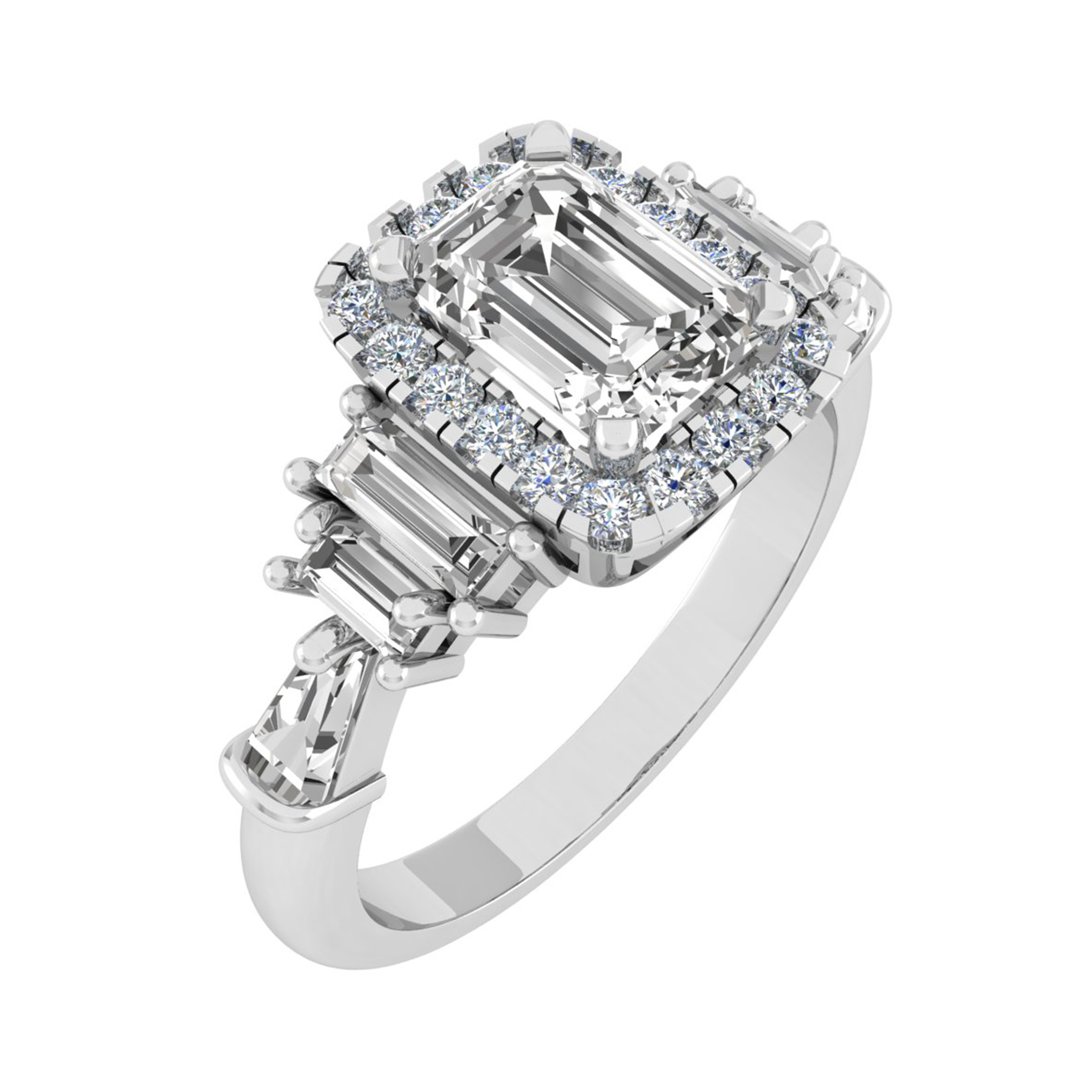 Emmeline Lab-Created 4 Prong  Diamond Ring