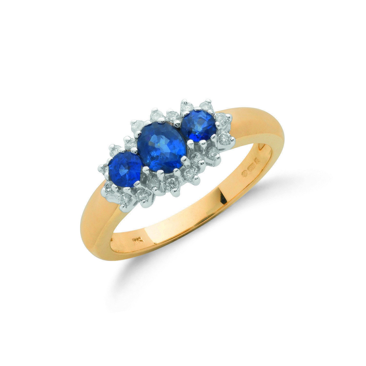 1.00 Carat Stunning Sapphire Cluster Ring