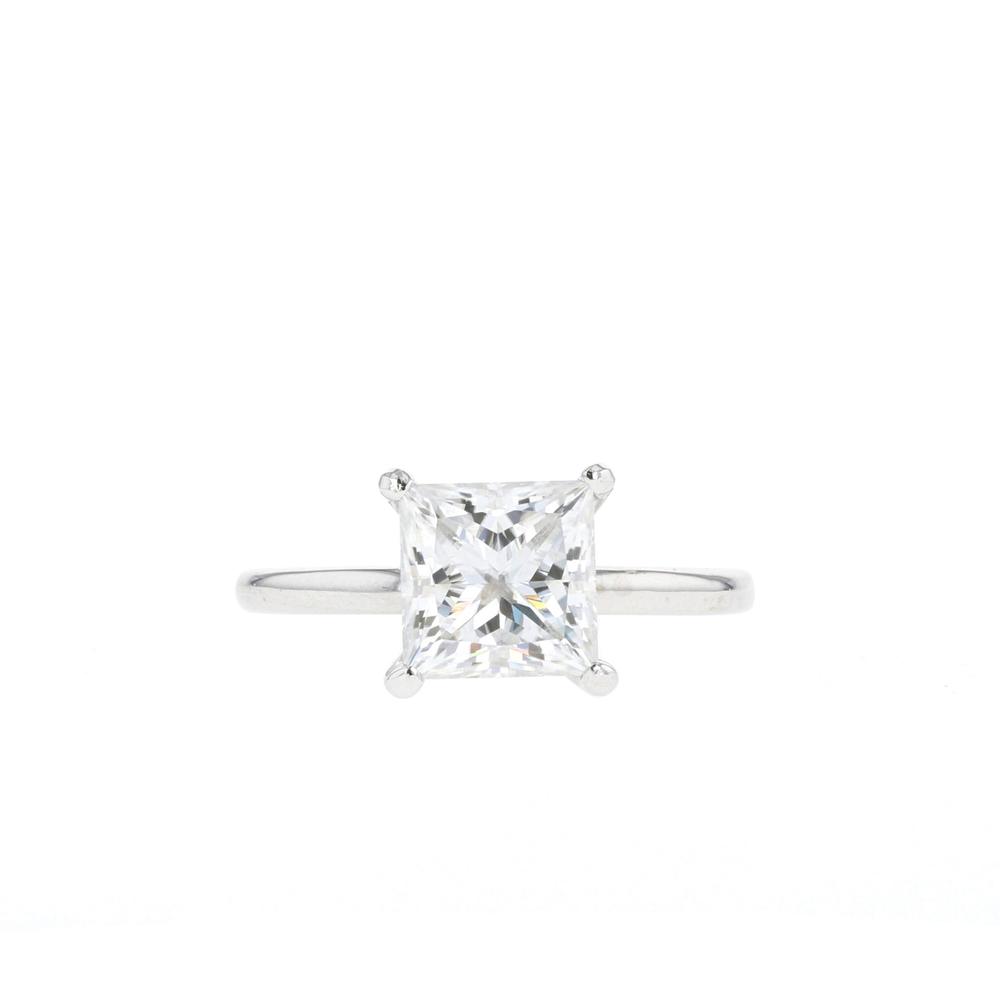 Rinsy 0.20-3.00 Carat Princess Cut Solitaire Engagement Ring