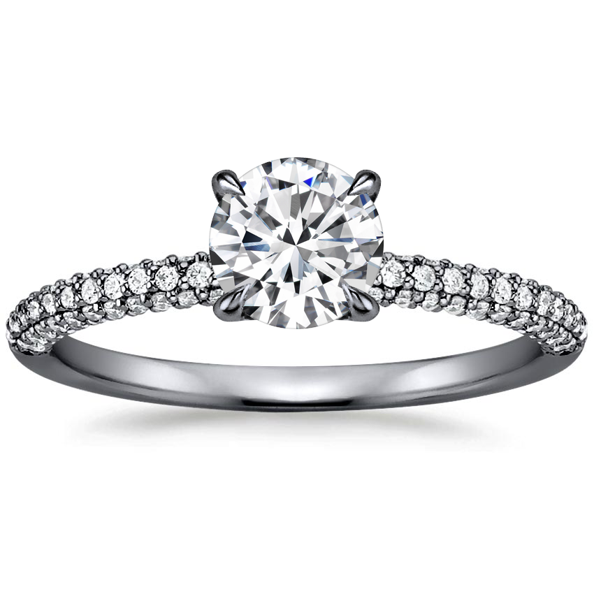 0.20-3.00 Carat Round Cut Engagement Ring With 3 Row Diamond Set