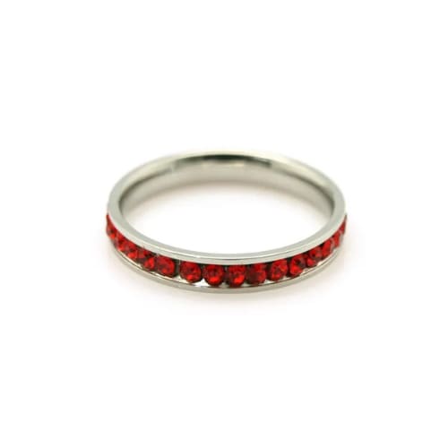 0.5 Ct Natural Ruby Round Cut Ashiana  Diamond Rings in 9K Yellow Gold
