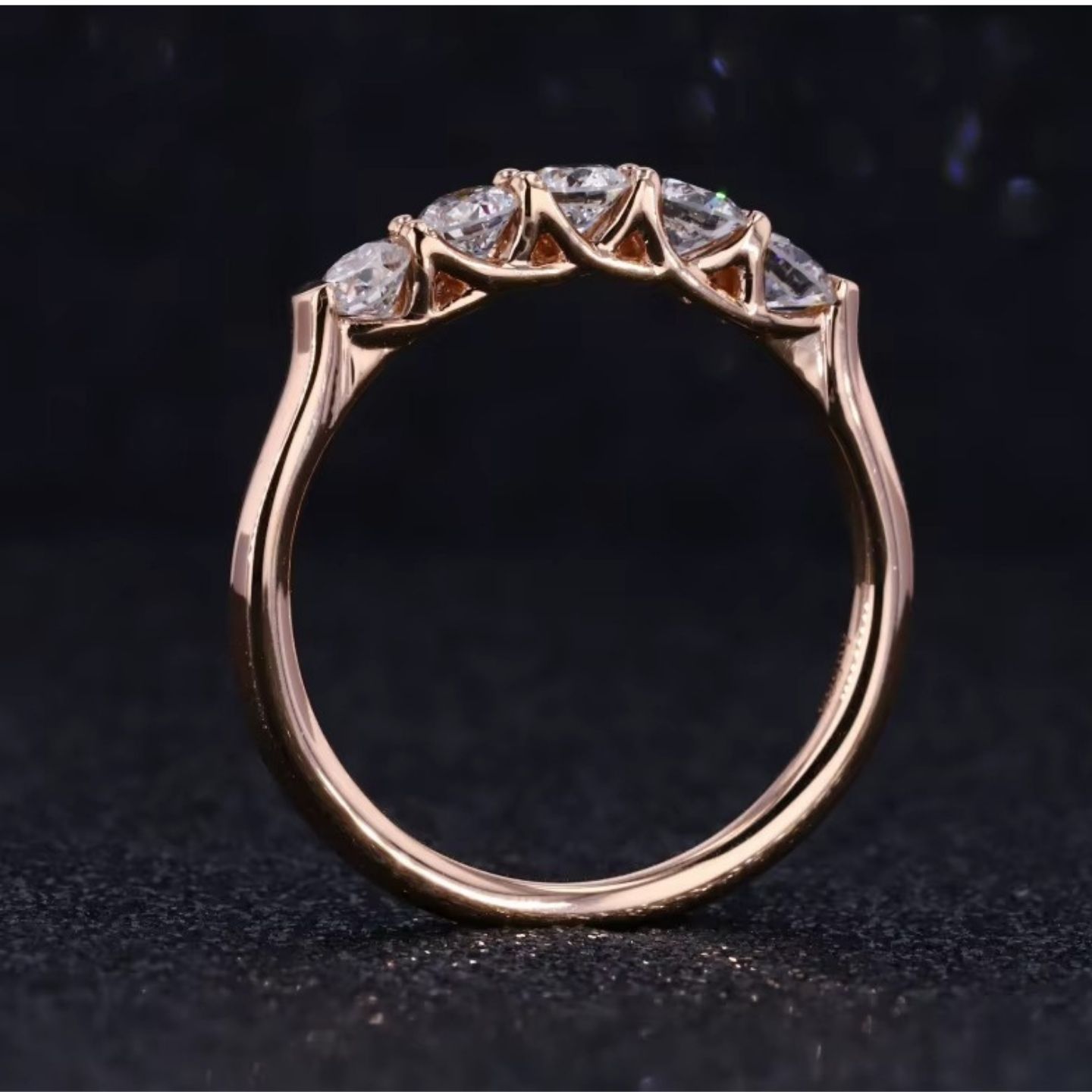Ealhhild Natural Prong  Diamond Ring