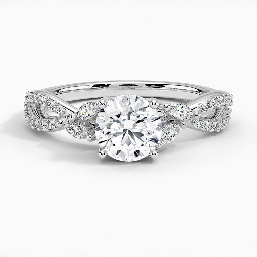 Hilda 0.20-3.00 Carat Twisted Style Round Diamond Engagement Ring