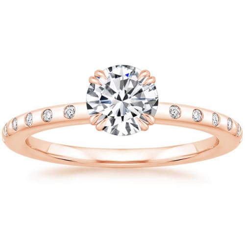 Carri Natural Double Prong  Diamond Ring