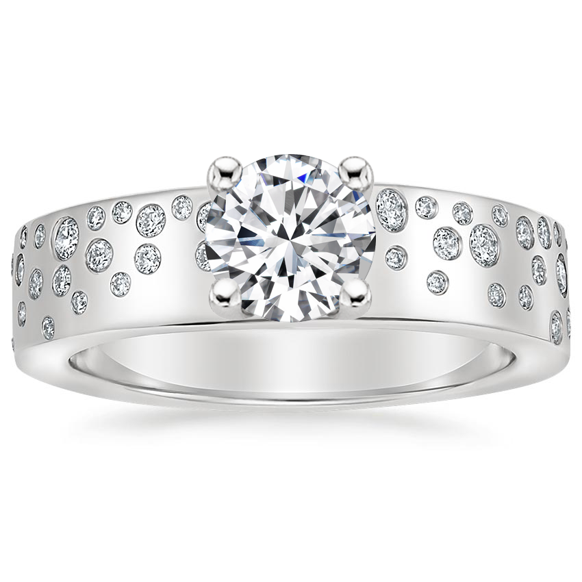 Ancy 0.20-3.00 Carat Flush set Diamond Setting Engagement Ring
