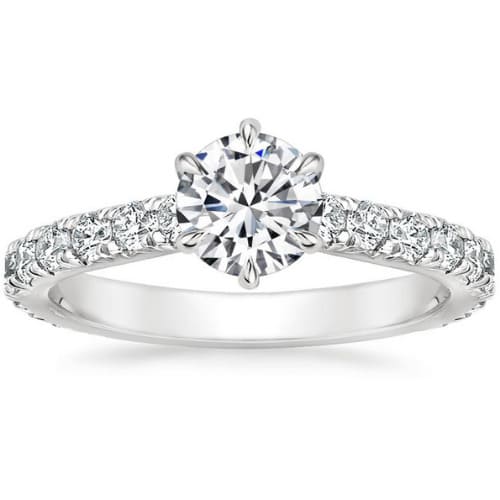 Clara 6 Prong 0.20–3.00 Carat Round Diamond Engagement Ring