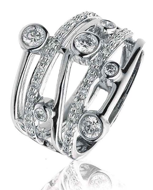 0.60 Carat Natural Brilliant Round cut Diamond Designer Ring 18k Gold 