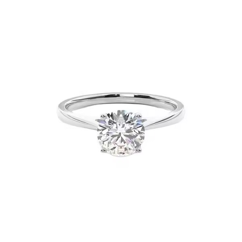 0.2 Ct Lab-Created Round Cut Yumna Diamond Engagement Rings in Silver 925