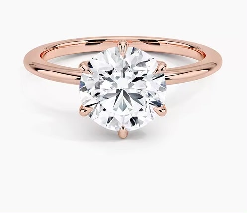 0.2 Ct Lab Grown Diamond Round Cut  Cirie For Women Engagement Rings in 9K White Gold