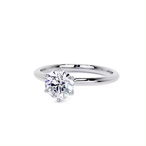 0.2 Ct Lab Grown Diamond Round Cut Calie For Women Engagement Rings in 9K White Gold