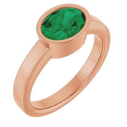 1.5 Ct Emerald Oval Cut Darcia  Diamond Rings in Silver 925