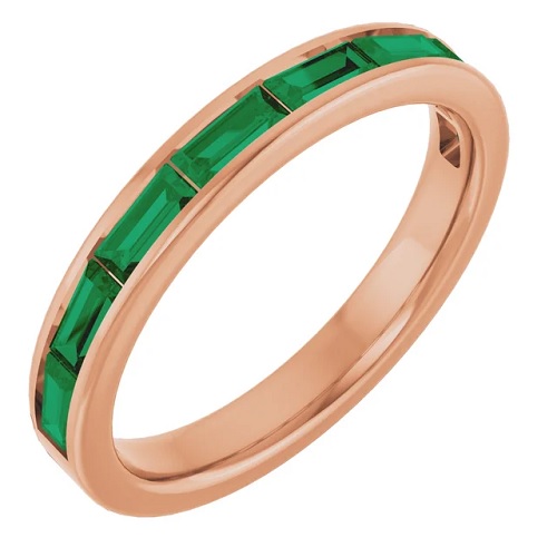 1.2 Ct Emerald Baguette Cut Braya  in Silver 925