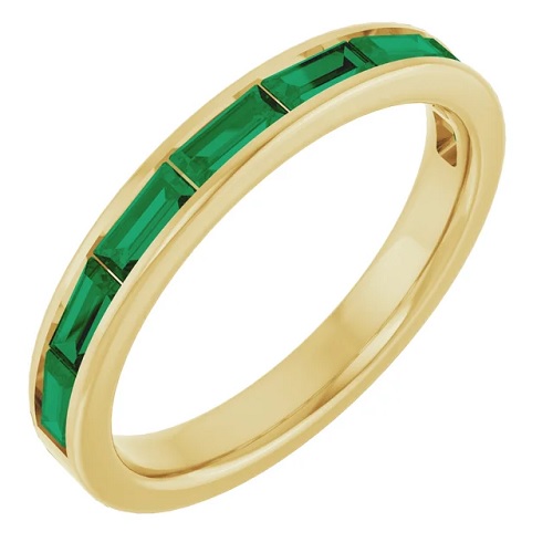 1.2 Ct Emerald Baguette Cut Braya  in Silver 925
